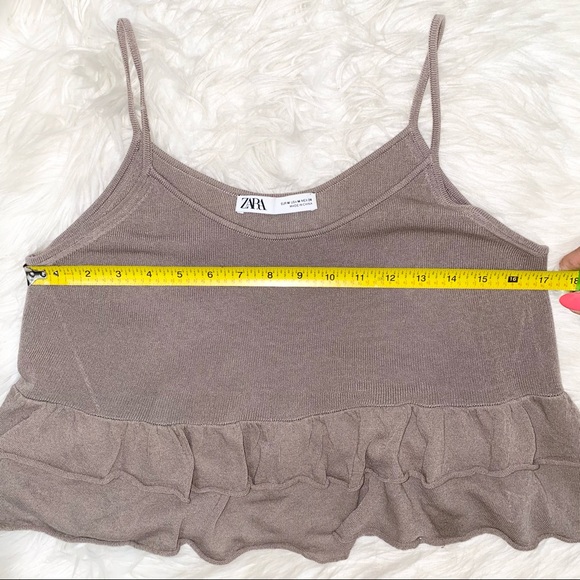 Zara beautiful raffles crop top sz M - Picture 4 of 5